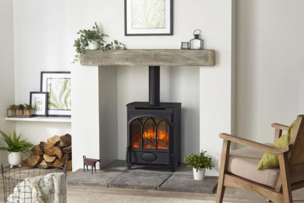 3D Ecoflame Electric Stove (Alcaston Door)