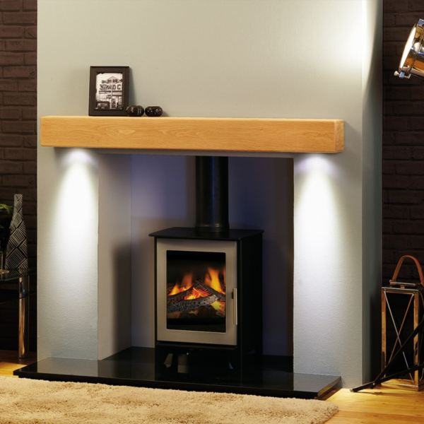 Deep Hollow Prime Oak Wood Fireplace Beam - Image 2