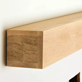 Deep Hollow Oak Wood Fireplace Beam