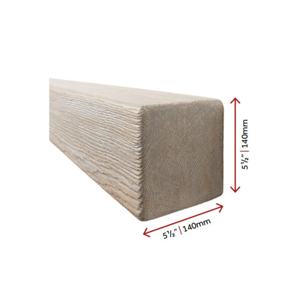 Deep Smooth Non Combustible Timber Effect Fireplace Beam - Image 3