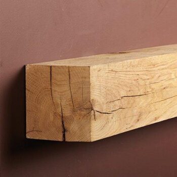 Deep Solid Oak Wood Fireplace Beam
