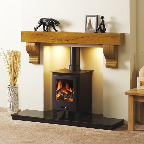 Deep Solid Oak Wood Fireplace Beam - Image 6