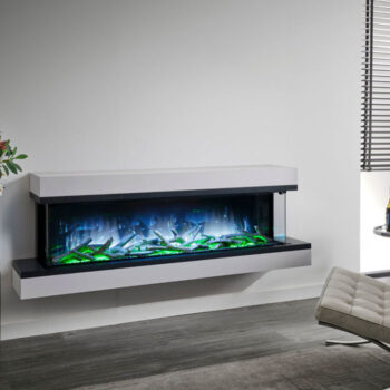 Flamerite Exo 1500 Wall Mounted Electric Fireplace Suite