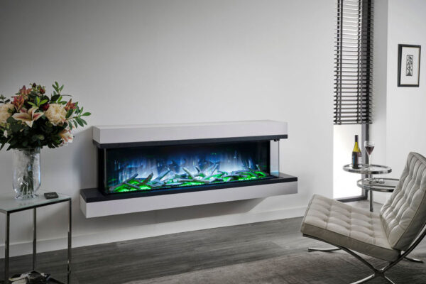 Flamerite Exo 1500 Wall Mounted Electric Fireplace Suite