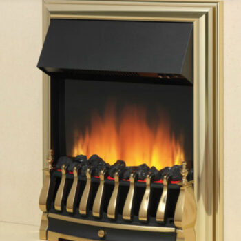 Flamerite Fires Tyrus Brass Inset Electric Fire
