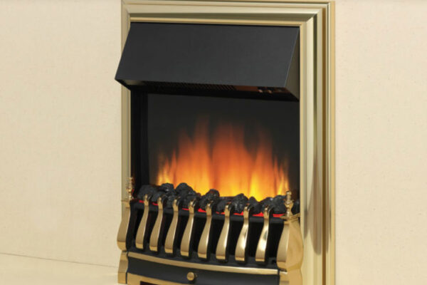 Flamerite Fires Tyrus Brass Inset Electric Fire