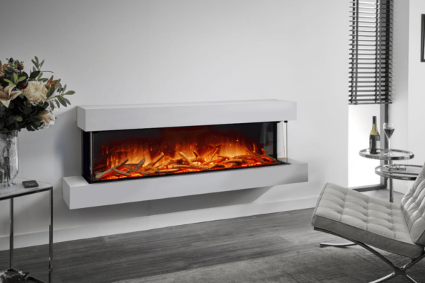 Flamerite Iona 1500 Wall Mounted Electric Fireplace Suite