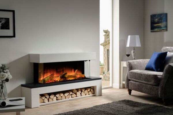 Flamerite Lola 1000 Floor Standing Electric Fireplace Suite