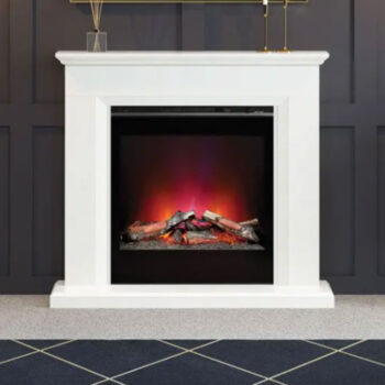 Flare Collection By Be Modern Lorento Marble Electric Fireplace Suite