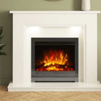Flare Collection By Be Modern Madalyn Marble Electric Fireplace Suite