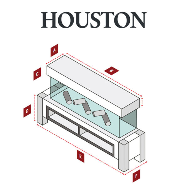 Houston 900 Painted / Veneer Electric Fireplace Suite - Image 3