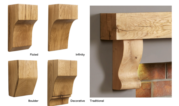 Deep Solid Oak Wood Fireplace Beam - Image 8