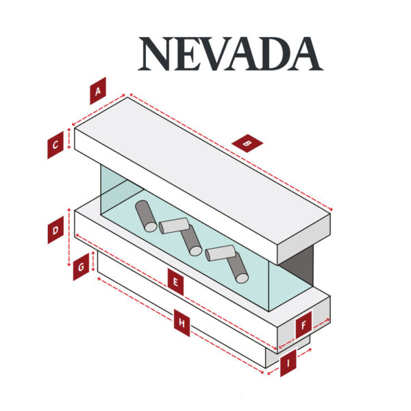 Nevada 1500 Painted / Veneer Electric Fireplace Suite - Image 3