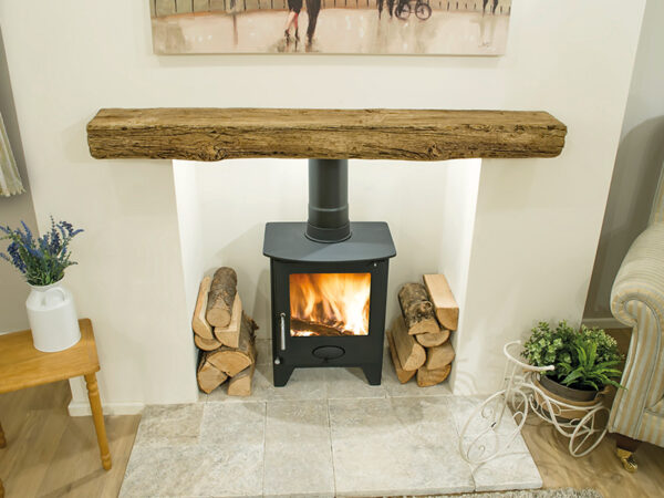 Newman Bideford Timber Effect Oak Fireplace Beam - Image 2