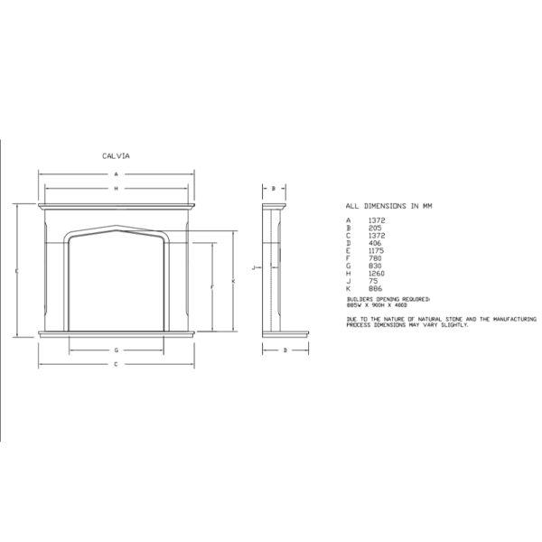 Newman Calvia Limestone Fireplace Surround - Image 3