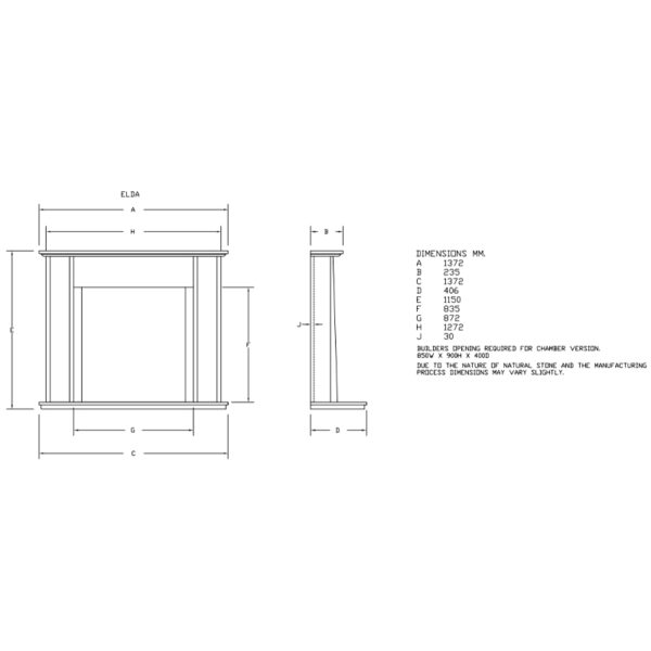 Newman Elda Limestone Fireplace Surround - Image 3