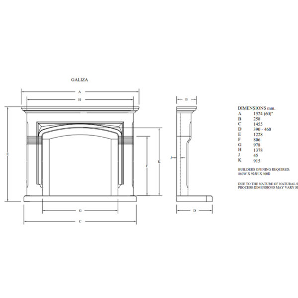 Newman Galiza Limestone Fireplace Suite - Image 3