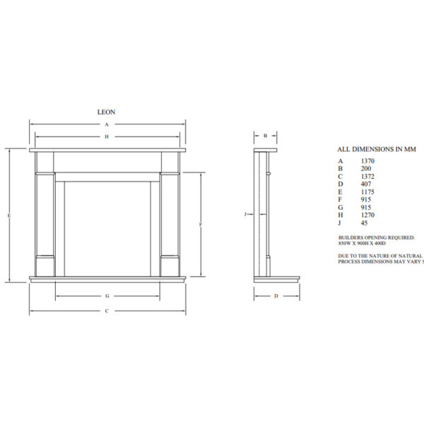 Newman Leon Limestone Fireplace Surround - Image 3
