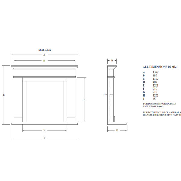 Newman Malaga Limestone Fireplace Surround - Image 3
