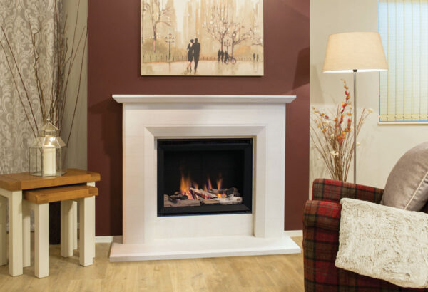 Newman Santiago Limestone Fireplace Suite - Image 2