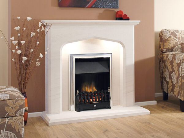 Newman Viana Limestone Fireplace Suite - Image 2