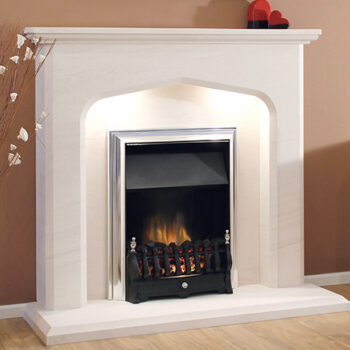 Newman Viana Limestone Fireplace Suite