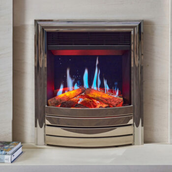 Opulus 16″ Inset Electric Fire Black/Nickel Prestige Trim