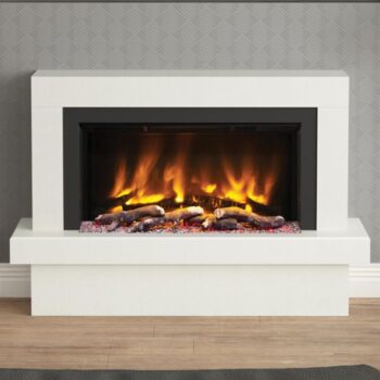 PRYZM Impero Floor Standing Marble Electric Fireplace