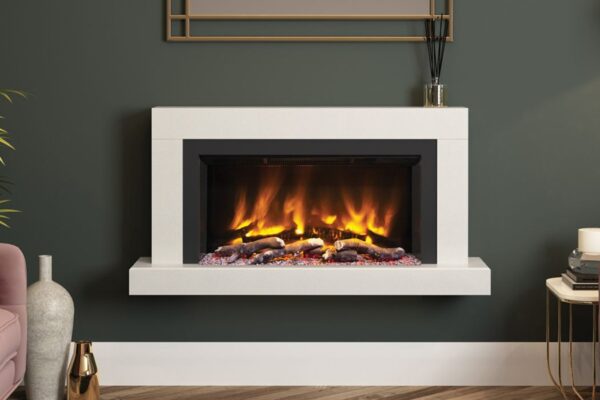 PRYZM Impero Wall Mounted Marble Electric Fireplace