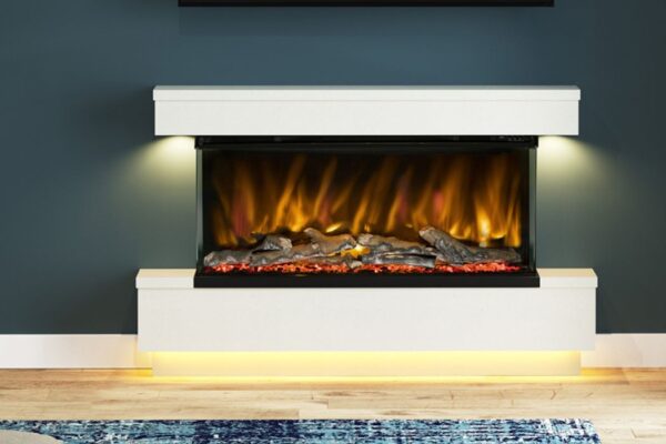 PRYZM Verdant Marble Electric Fireplace