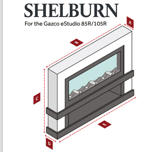 Shelburn 105 Painted / Veneer Electric Fireplace Suite - Image 2