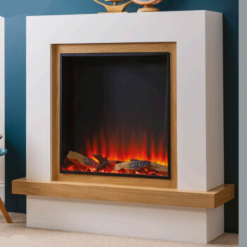 Vermont 60 Painted / Veneer Electric Fireplace Suite