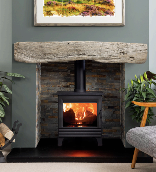 York Non Combustible Timber Effect Fireplace Beam - Image 2