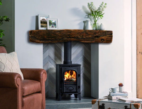 York Non Combustible Timber Effect Fireplace Beam - Image 6
