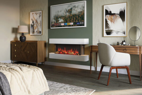 eStudio Arosa 140 Electric Fireplace Suite